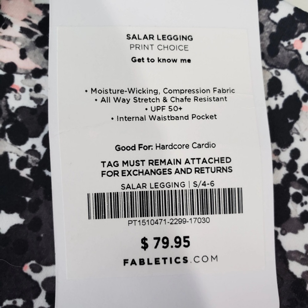 Fabletics Salar Splatter Pink Print Choice Legging - Picture 6 of 6